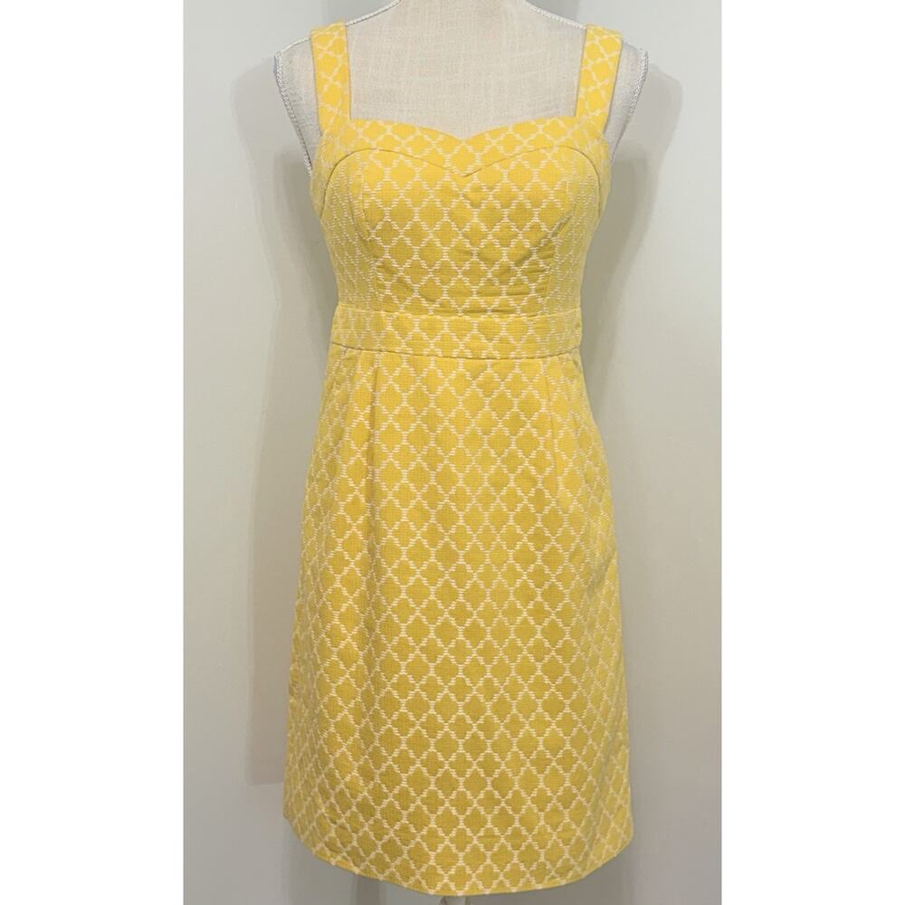 Kate Spade New York Look For the Silver Lining Yellow Jacquard Hilary Dress Sz 2